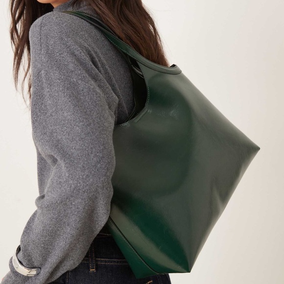 ASOS Dark Green Scoop Tote Bag - Picture 3 of 4